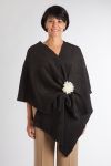 Style WILFB 504 -  Chemotherapy Port Accessible Black Fleece Wrap