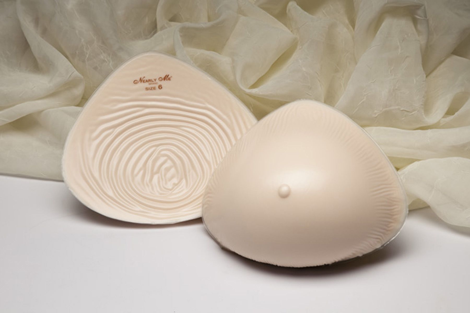 nearly me extra lightweight semi full triangle breast form new nearly me breast form
