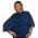 Style WILC 102 -  Blue &amp; Black Cowl Neck Port Accessible Chemotherapy Poncho