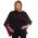 Style WILPR 100 -  Black/Paprika Reversible Port Accessible Chemotherapy Poncho