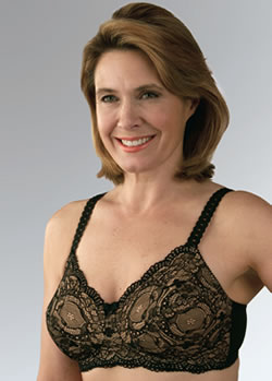 Classique Mastectomy Lace Bra Black