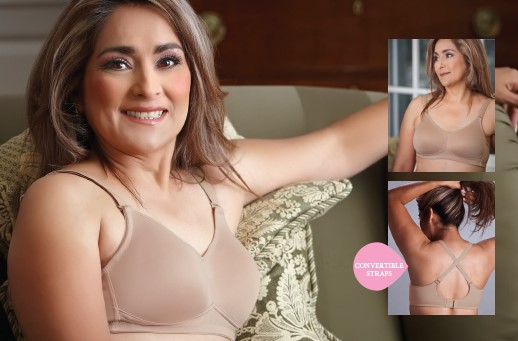 American Breast Care Admire Mastectomy Bra - New Seamless Bra! - Comes With Clear Plastic Straps