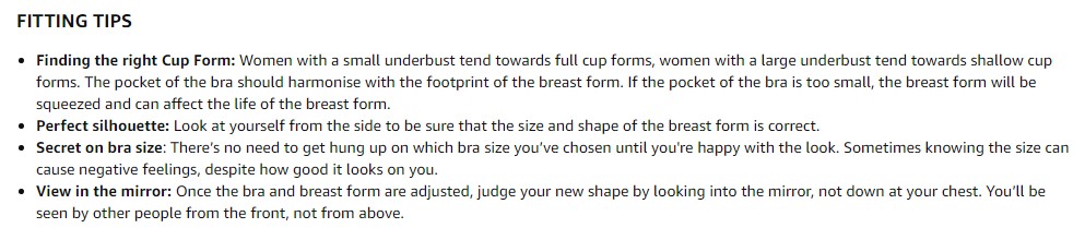 Amoena Eliza Bra Fitting Tips