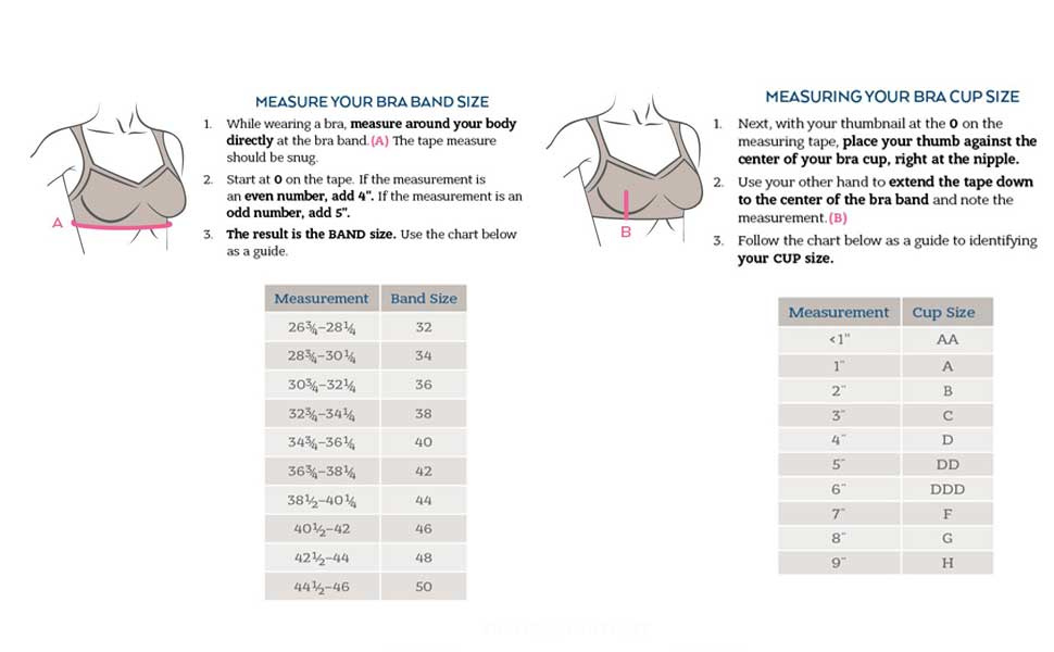 Amoena Mara Mastectomy Bra Size Guide