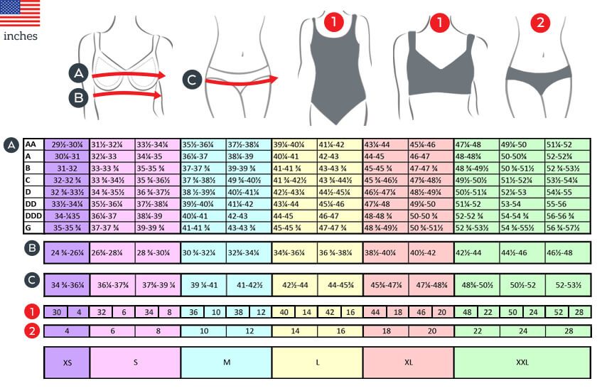 Amoena bra size chart us