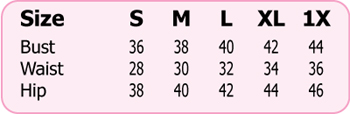 Lexi Size Chart