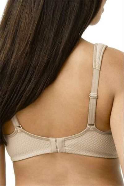 Mira Wire-Free Bra - Light Taupe Back