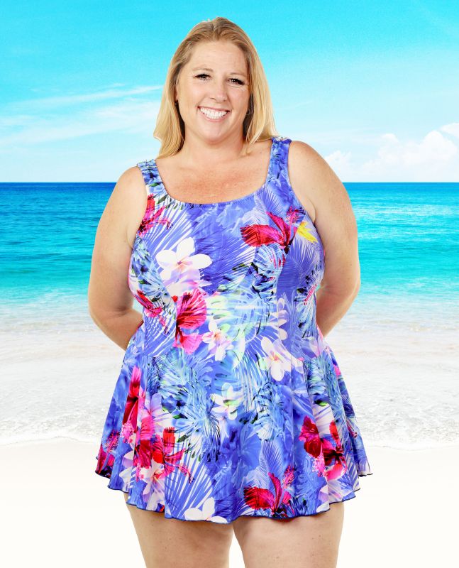 T.H.E. Mastectomy Swim Dress - Panty and Skirt Paradise Queen Size | WPH