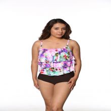 Style THE 943-60/759/409 -  T.H.E. Mastectomy Triple Tier Bathing Suit New Print
