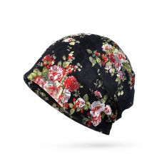 Style 190430 -  Soft Lace Chemo Cap / Beanie Black Print