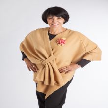 Style WILFB 503 -  Camel Colored Fleece Wrap