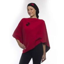 Style WILTSBP 404 -  Reversible Black/Paprika Poncho and Head Wrap Set