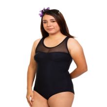 Style THE 909-60 -  Sexy Mesh One Piece Tank Mastectomy Swimsuit