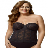 Style 6621/SALE -  Elila Full Cup Strapless Long Line Bra - BLACK - 40C - NOT POCKETED