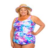 Style THE 965-80/776 -  T.H.E. Mastectomy Classic Sarong Swimsuit - Cosmos Queen Size Cosmos