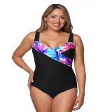 Style 997-60/409/723/sale -  T.H.E. Mastectomy Mock Surplice Swimsuit With Trim - On Sale