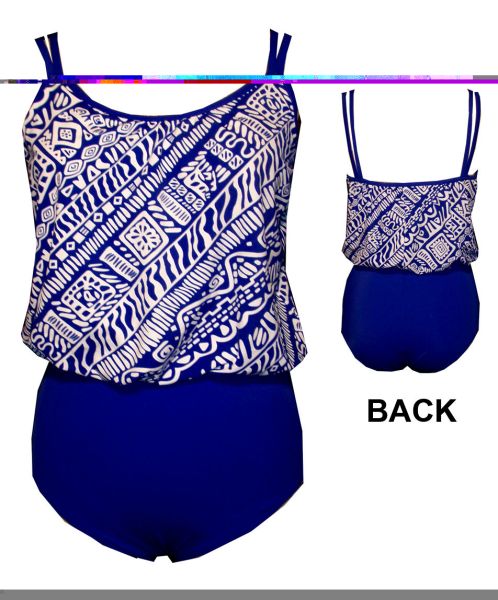 Style 1730150/RoyalAztec - Ceeb Swimsuit - Blouson Tank - SO COMFORTABLE!