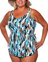 Style 965-80/731 - T.H.E. Mastectomy Sarong Swimsuit - Shapely