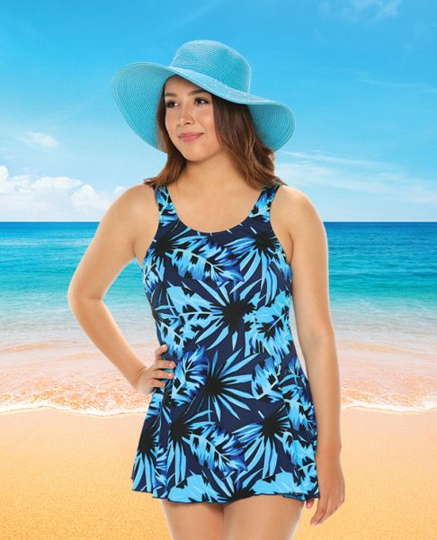 Style THE 996-60/742/SALE -  T.H.E. Mastectomy Swim Dress - SIZE 10