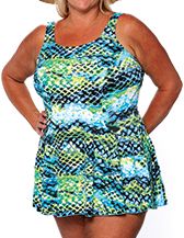 Style THE 996-60/737/SALE -  T.H.E. Mastectomy Swim Dress - SIZE 26W