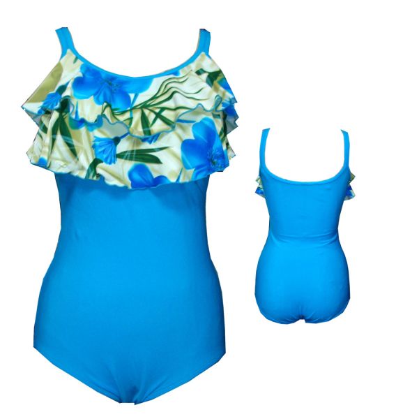Style 1755-31/TurquoiseBahamabay - Ceeb Mastectomy Ruffled Swimsuit
