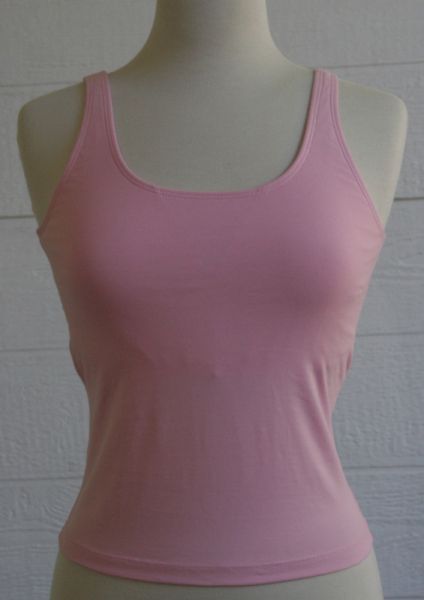 Style LLT100 -  Cool Cotton Tank Top w/ Pocketed Built-In Bra - ON SALE