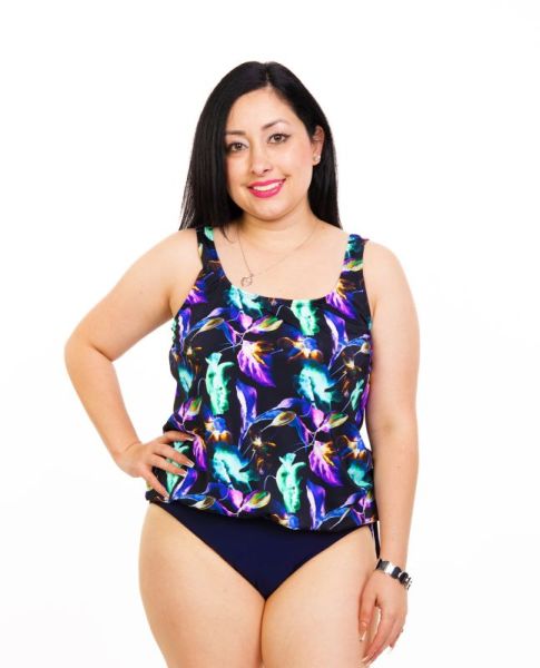 Style THE 16-80/774 -  T.H.E. Mastectomy Blouson Tank - New Print Queen Size