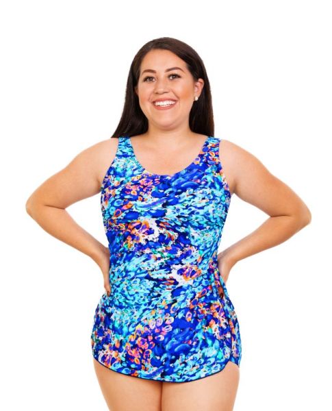 Style THE 965-60/779 -  T.H.E. Mastectomy Sarong One Piece Swimsuit Paint Splash