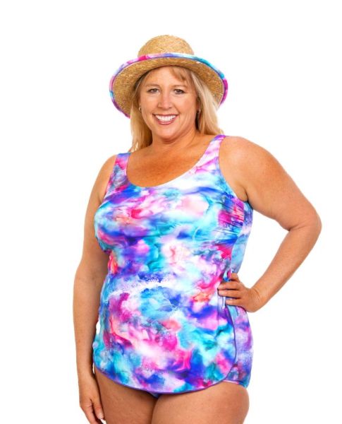 Style THE 965-80/776 -  T.H.E. Mastectomy Classic Sarong Swimsuit - Cosmos Queen Size Cosmos