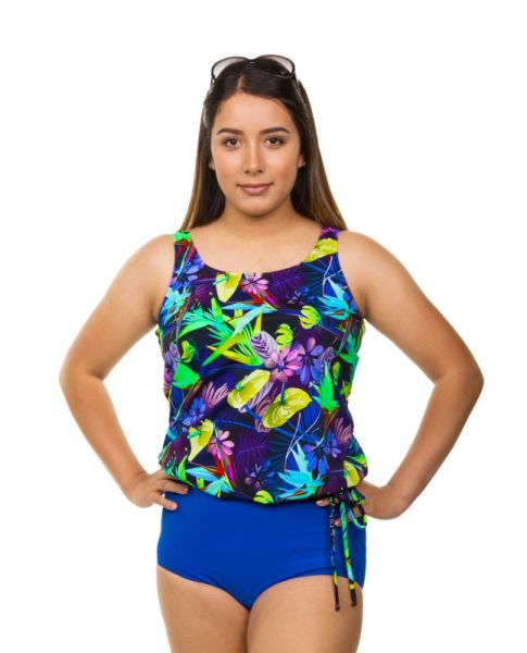 Style THE 16-80/767 -  T.H.E. Mastectomy Blouson Top Tropical - Queen Size