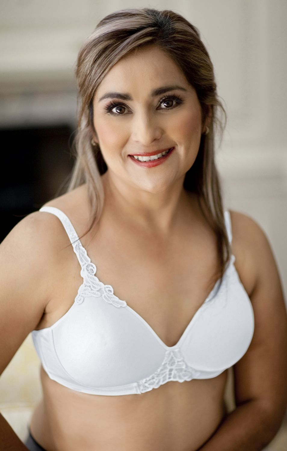 Classique Mastectomy Seamless Sleek Comfort Cotton Bra 42A Beige