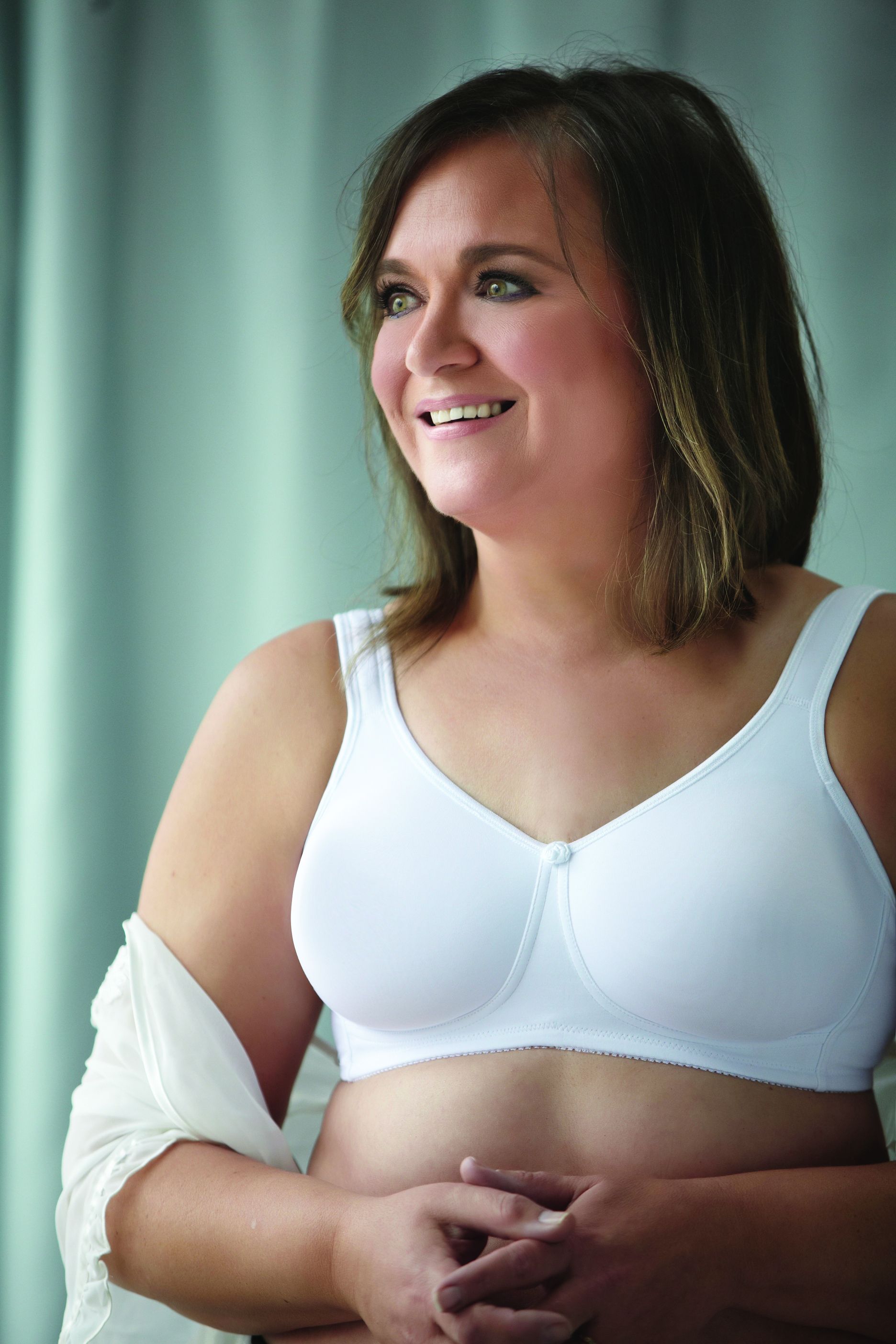 Mastectomy Bra Soft Shape T-shirt Size 44B Beige at  Women's