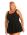Style THE 996-80/409 -  T.H.E. Mastectomy Swim Dress - Panty and Skirt Attached Queen Size Black