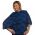 Style WILC 102 -  Blue & Black Cowl Neck Port Accessible Chemotherapy Poncho