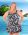 Style THE 996-80/782 -  Mastectomy Cascade‑Front Swim Dress Queen Size – Black & White Print Beach