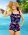 Style THE 963-60/762 at beach -  T.H.E. Mastectomy Shirred Girl Leg Swimsuit Gorgeous Print