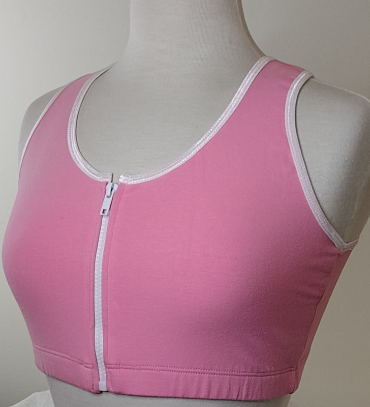 Mastectomy Sports Bra with Front Zipper WPH